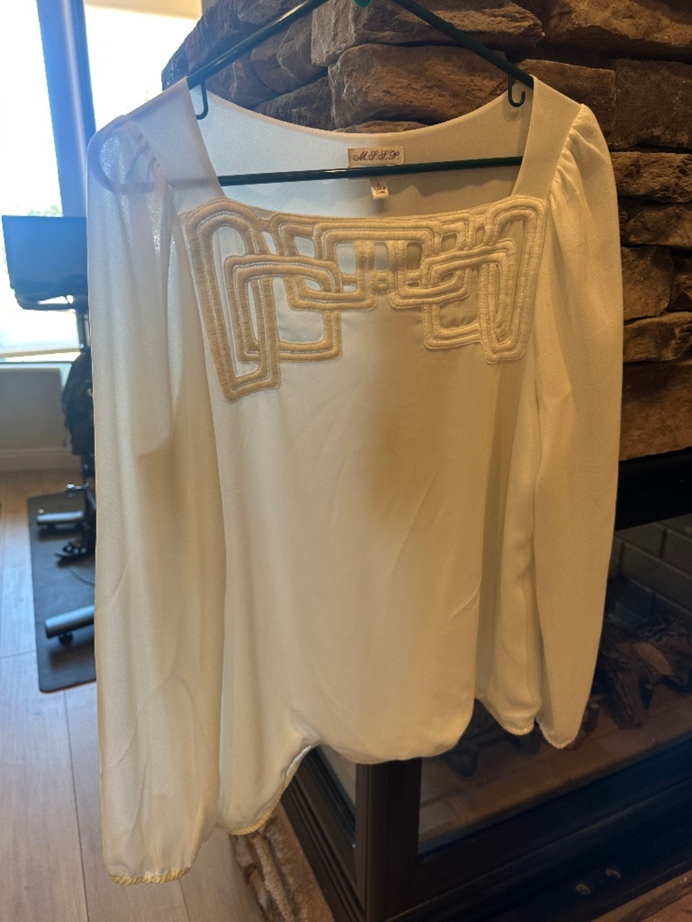 White sheer shirt